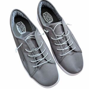 Men's Hey Dude Cody Sport Mesh Charcoal Gray Slip On Tennis Shoes Sneakers Sz 14